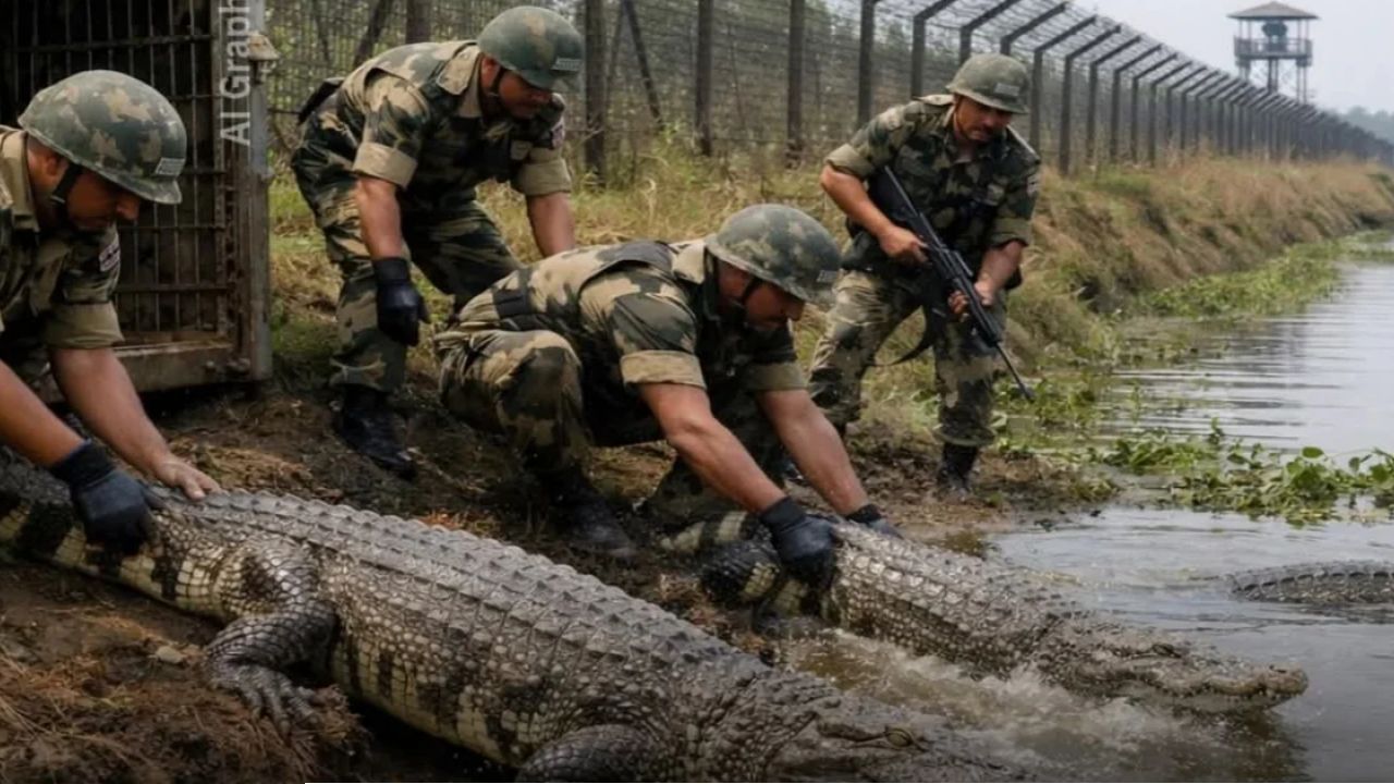 বাংলাদেশ সীমান্তে প্রাকৃতিক বাধা হিসেবে সাপ-কুমির ব্যবহারের চিন্তা ভারতের