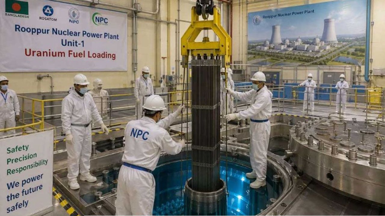 রূপপুরে ইউরেনিয়াম লোডিং শুরু , পারমাণবিক যুগে বাংলাদেশ