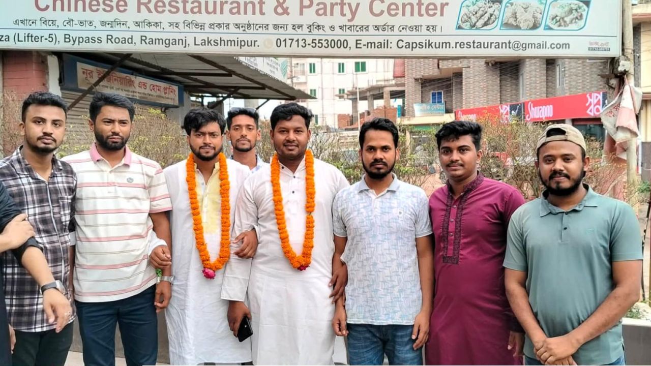 রামগঞ্জে জিয়া সাইবার ফোর্সের আয়োজনে ছাত্রদল নেতাদের সংবর্ধনা