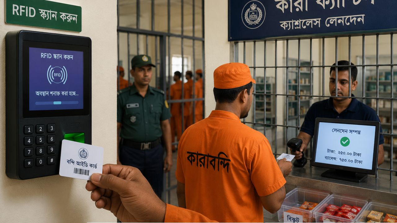 কারাগারেও ডিজিটাল যুগের ছোঁয়া, নগদ লেনদেনের অবসান