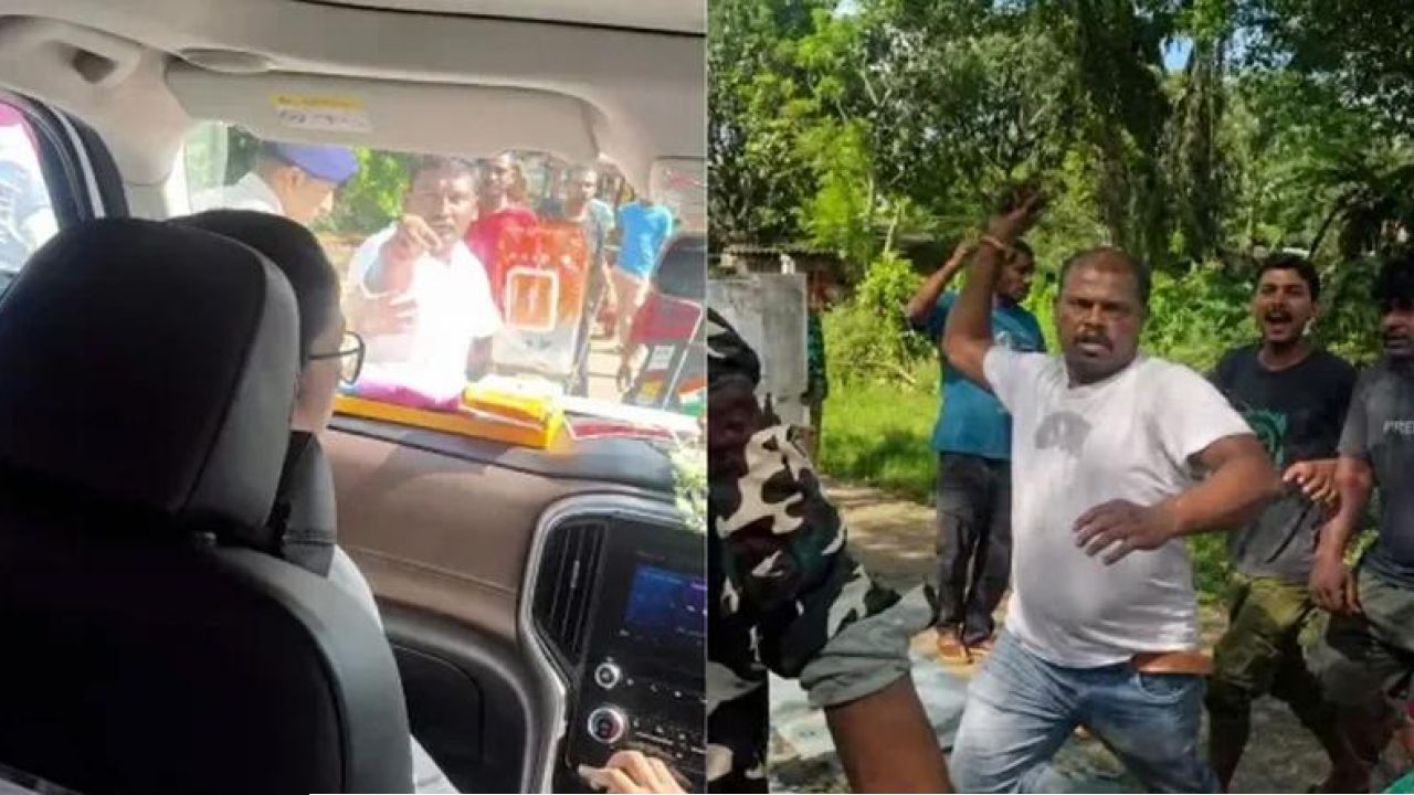 মৃত তৃণমূল কর্মীর বাড়ি থেকে ফেরার পথে মমতার গাড়িবহরে হামলা